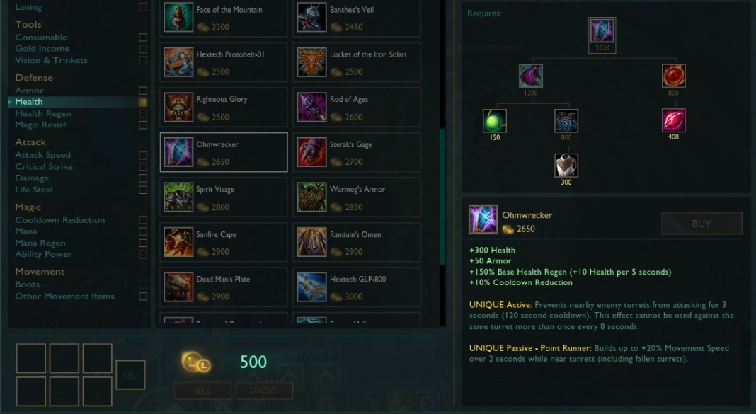 league of legends items