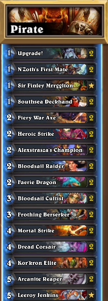 Pirate Warrior Decklist