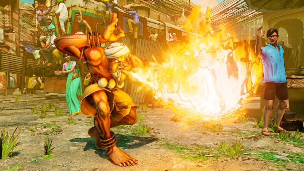 dhalsim street fighter v blowing fire