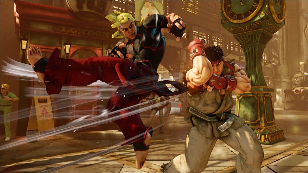 Ryu blocking Ken in Street Fighter Terms