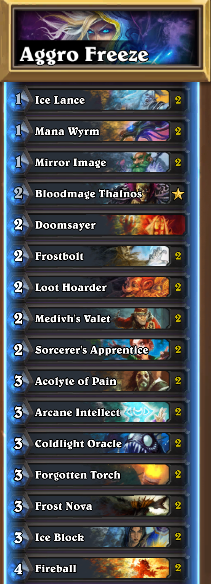 Aggro Freeze Mage Decklist