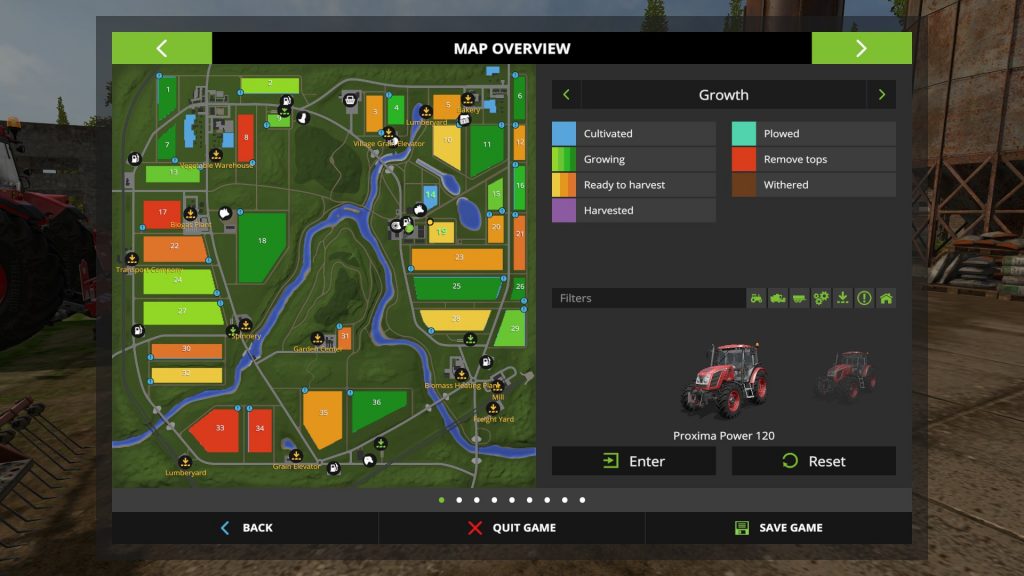 Farming Simulator 17 Menu