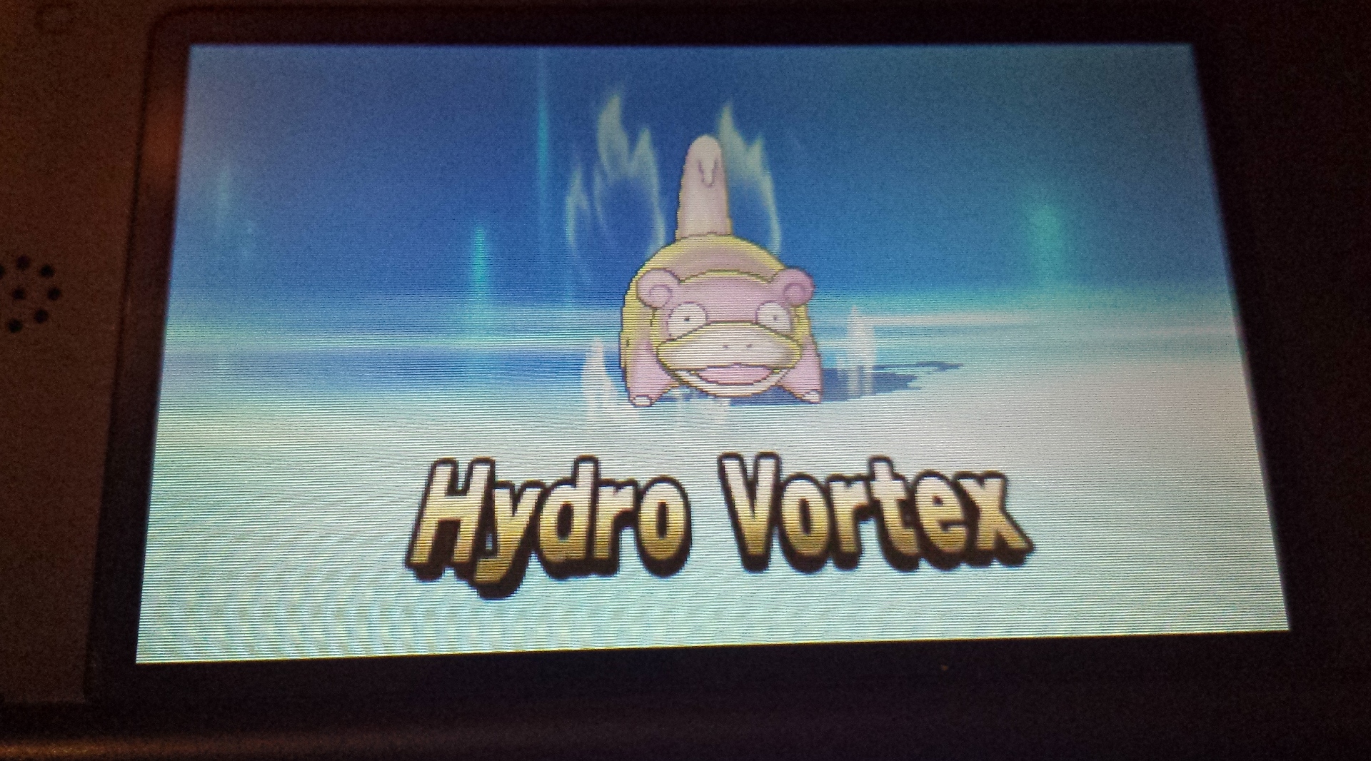 Slowpoke using Hydro Vortex, a Z move