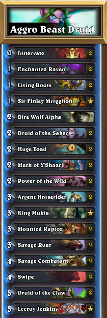 Aggro Beast Druid Decklist