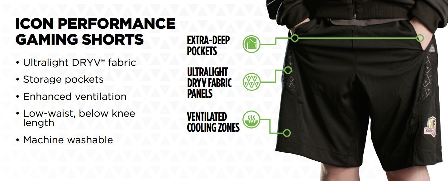 KontrolFreek Performance Gaming Wear: Shorts