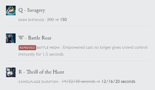 Patch 7.3 Rengar