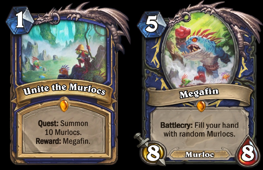 Unite the Murlocs is Shaman's new Quest card, which will be released in Hearthstone's upcoming Journey to Un'Goro expansion.