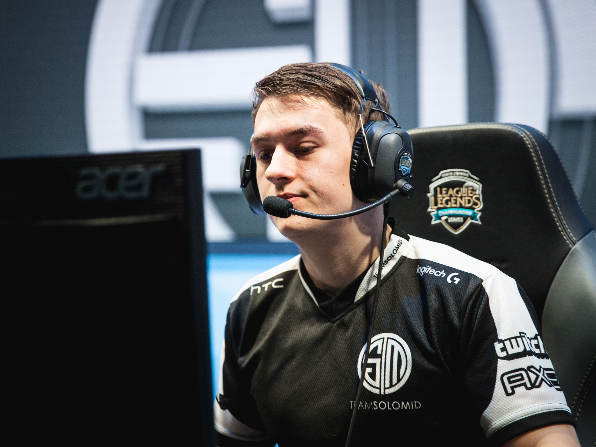 TSM Svenskeren remains an force to be reckoned with. In this picture, he's competing in the LCS, sitting in a gaming chair in front of his monitor.