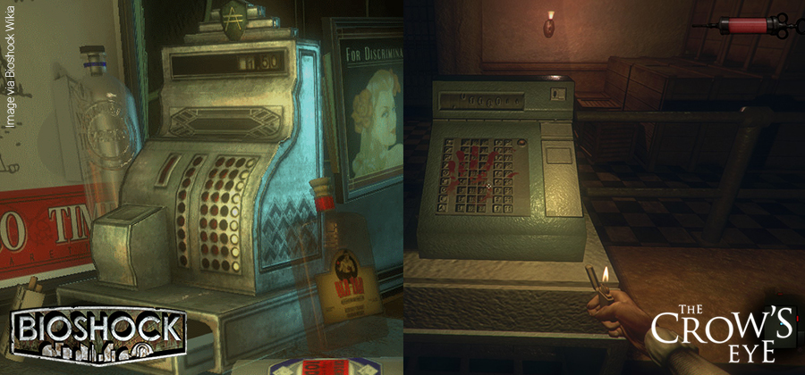 Cash register comparison between Bioshock and The Crow's Eye.