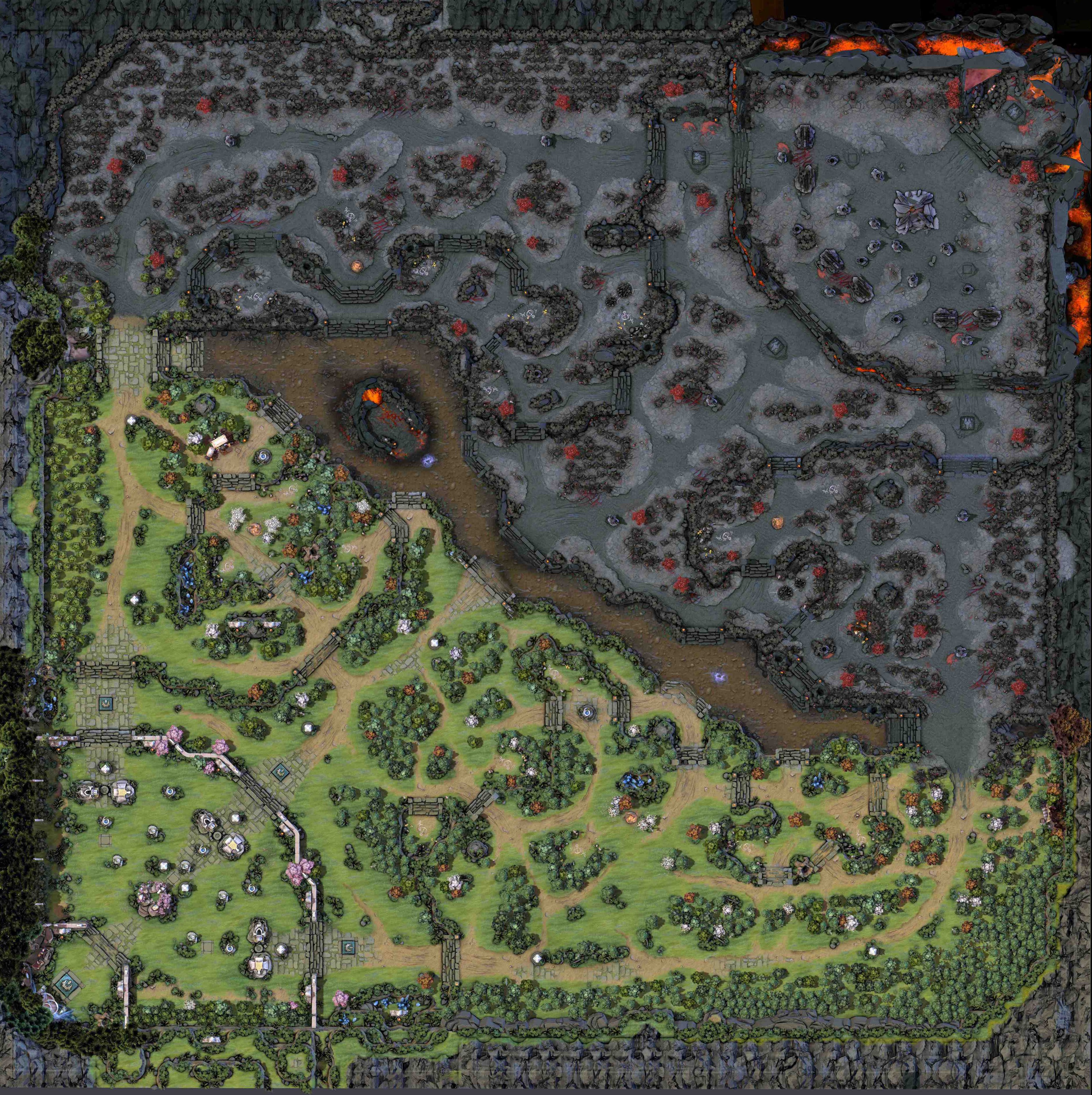 Dota 2's map in 7.00