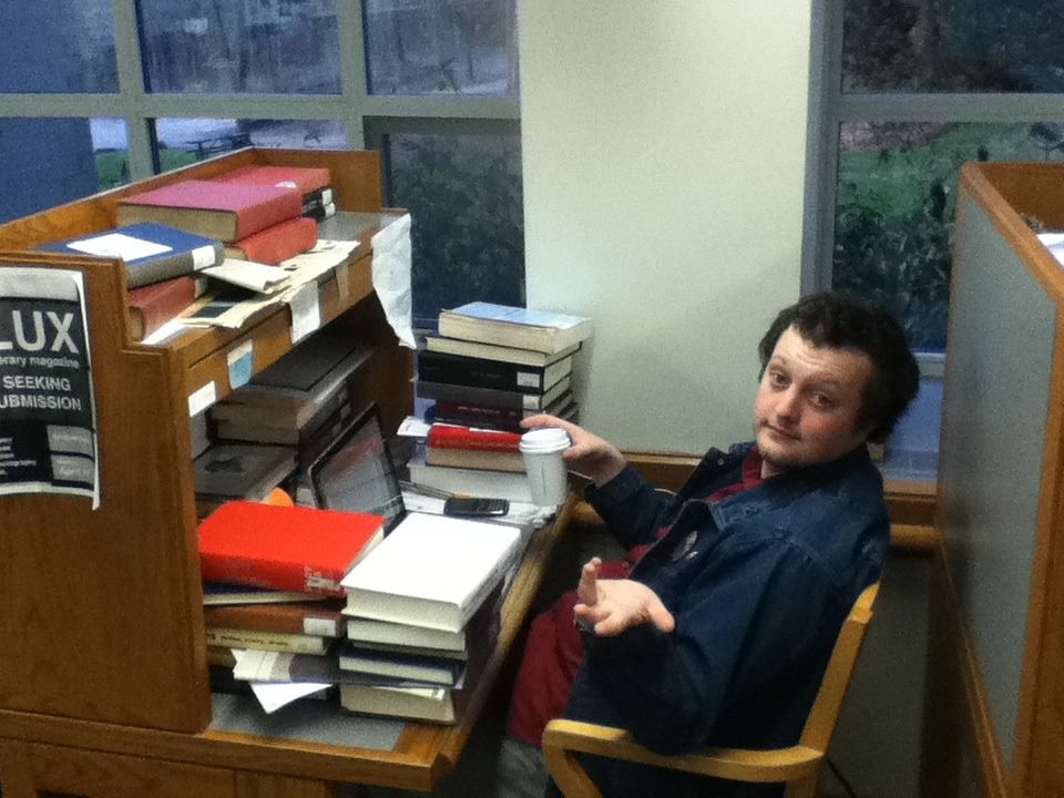 J.P. Corner's desk while he was working on his senior thesis.