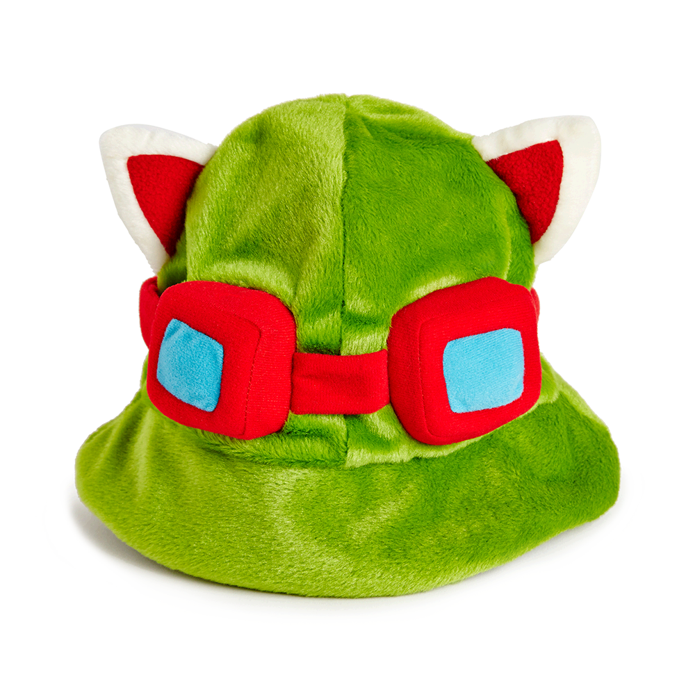 This terrible Teemo hat is sold by Riot Games. Unfortunately.