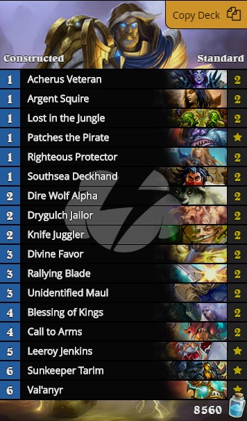 Aggro Paladin Decklist