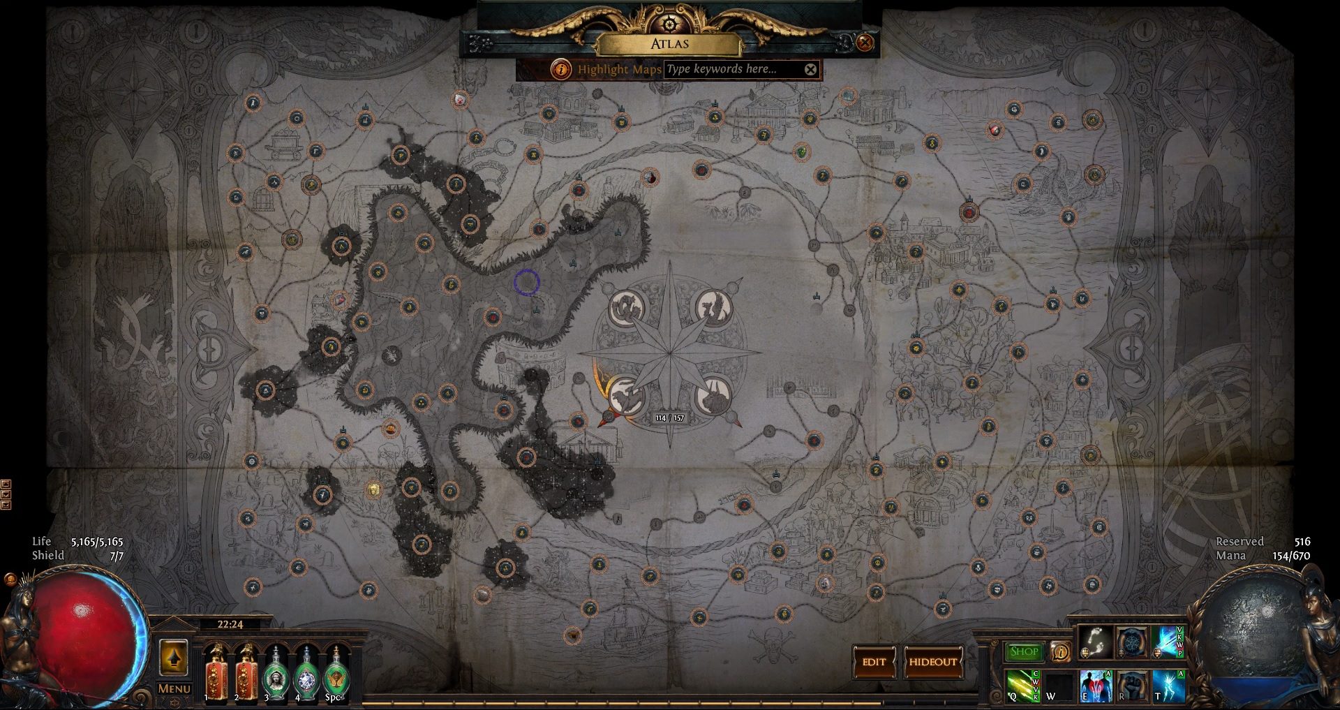 This is what my Path of Exile Atlas looks like.