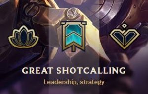 Great Shotcalling honor in League of Legends.