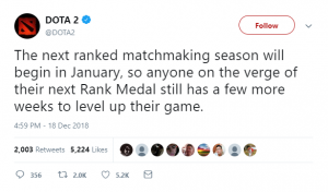 Dota 2 Tweet