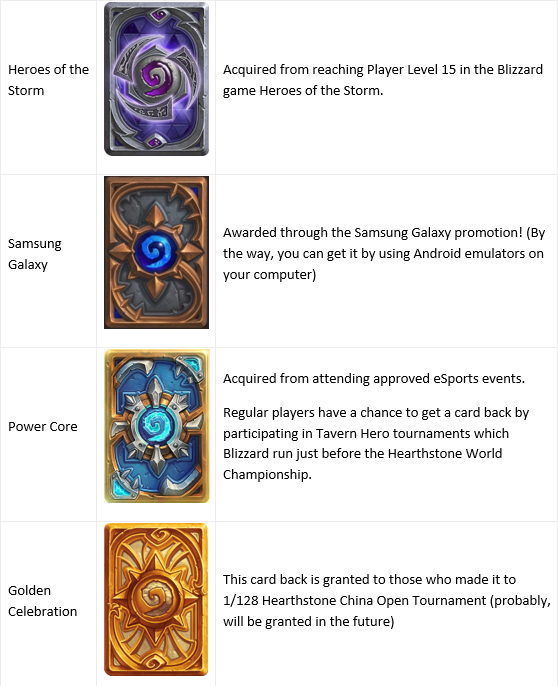 hearthstone cards back